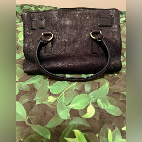 Authentic Michael Kors Hamilton Leather Handbag Baguette Tote Bag Button Closure - Picture 2 of 9